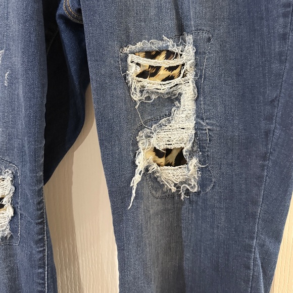 Judy Blue Workin' It Leopard Patch‎ Skinny Jeans, size 20W - Picture 3 of 9